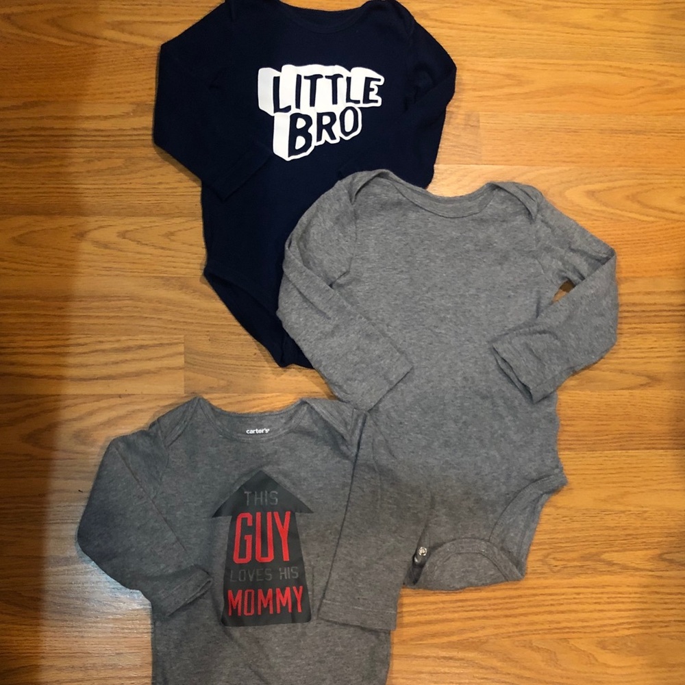 3 long sleeve onesie